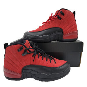 Air Jordan 12 Retro Shoes Youth Size 5Y Red Black Varsity Flu Game 153265-602 GS